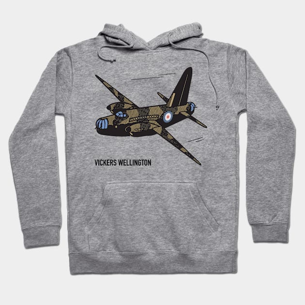 Wellington British WW2 Bomber Plane Art Hoodie by Battlefields